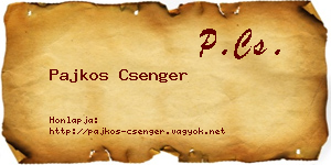 Pajkos Csenger névjegykártya